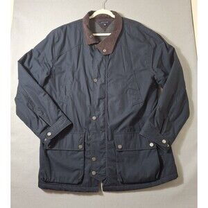Tommy Hilfiger Chore Jacket Men XXL Blue Barn Coat Corduroy  Collar Fleece Lined